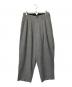 Y's（ワイズ）の古着「WOOL FLANNEL HOUNDSTOOTH FEMALE PT DOUBLE TUCK WIDE PANTS」｜ブラック