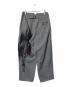 Y's (ワイズ) WOOL FLANNEL HOUNDSTOOTH FEMALE PT DOUBLE TUCK WIDE PANTS ブラック サイズ:SIZE 2：25000円