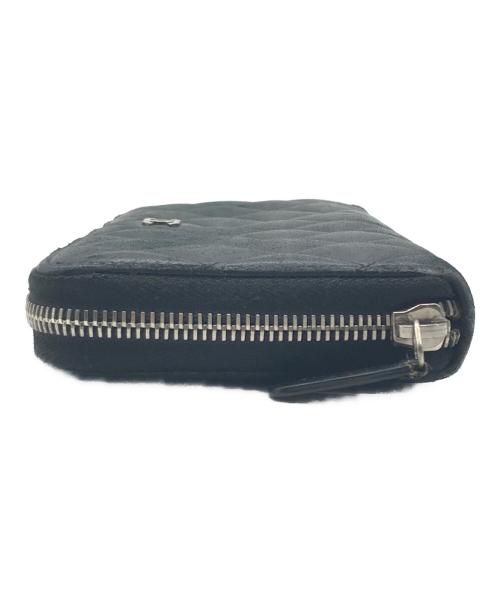 CHANEL（シャネル）CHANEL (シャネル) ラムスキンラウンドファスナーウォレット ブラックの古着・服飾アイテム