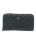 CHANEL（シャネル）の古着「ラムスキンラウンドファスナーウォレット」｜ブラック