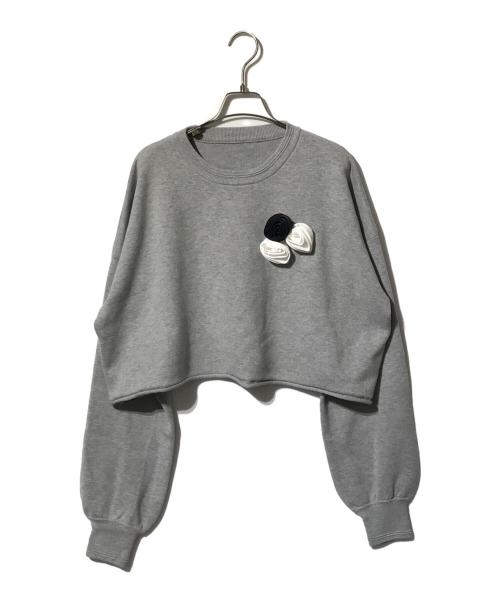 maison de Dolce.（メゾン ド ドルチェ）maison de Dolce. (メゾン ド ドルチェ) rosette knit/ロゼットニット グレー サイズ:Freeの古着・服飾アイテム