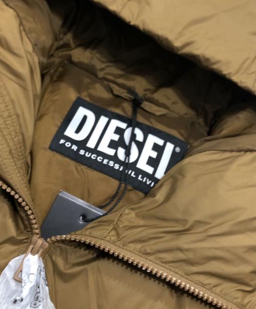 DIESEL（ディーゼル）DIESEL (ディーゼル) NEW STEP OUT ダウンジャケット ブラウン サイズ:Lの古着・服飾アイテム