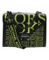 MICHAEL KORS（マイケルコース）の古着「Whitney Large Newsprint Logo Leather Convertible Shoulder Bag」｜ブラック×グリーン