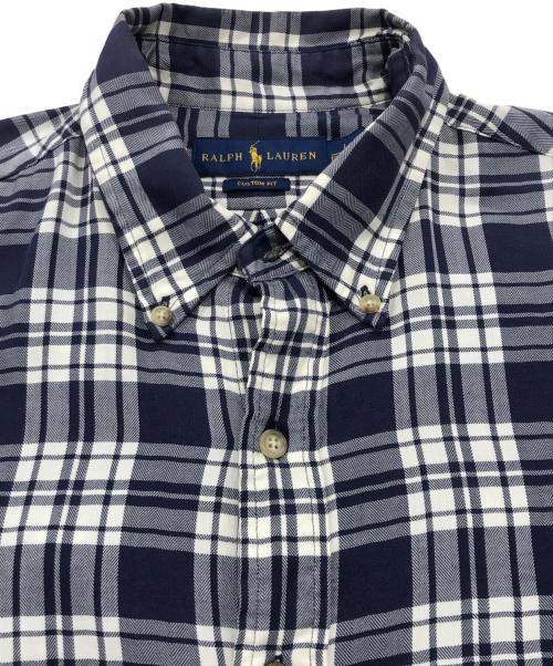POLO RALPH LAUREN（ポロ・ラルフローレン）POLO RALPH LAUREN (ポロ・ラルフローレン) 長袖シャツ ブルー×ホワイト サイズ:ｌの古着・服飾アイテム
