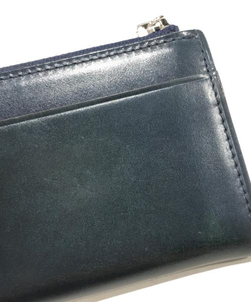 GANZO（ガンゾ）GANZO (ガンゾ) Lファスナーカードケース ネイビーの古着・服飾アイテム
