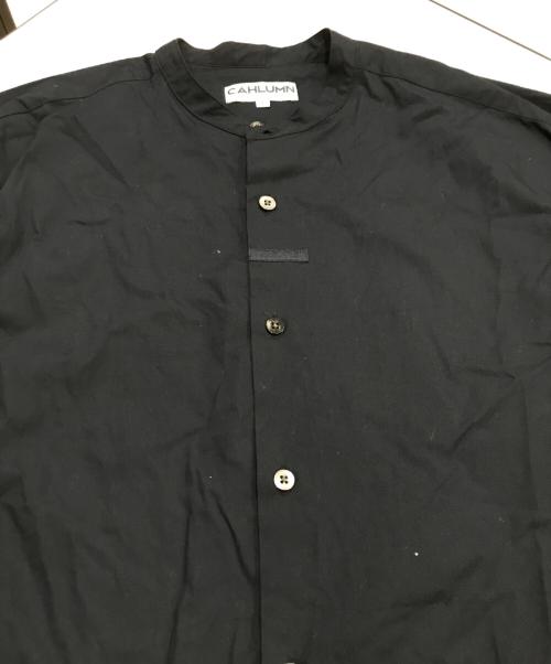 CAHLUMN（カウラム）CAHLUMN (カウラム) Broadcloth Band Collar Shirt ネイビー サイズ:Lの古着・服飾アイテム