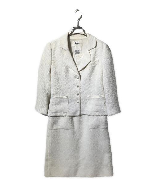 Rene（ルネ）Rene (ルネ) ツイードセットアップワンピース ホワイト サイズ:SIZE 38の古着・服飾アイテム