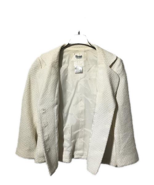 Rene（ルネ）Rene (ルネ) ツイードセットアップワンピース ホワイト サイズ:SIZE 38の古着・服飾アイテム