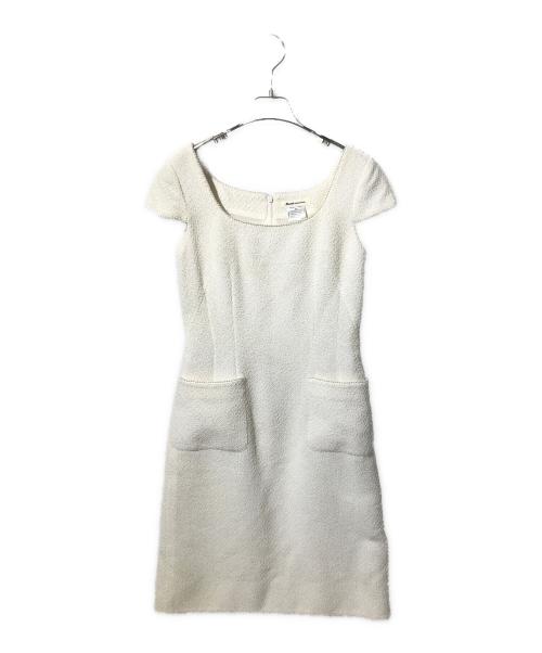 Rene（ルネ）Rene (ルネ) ツイードセットアップワンピース ホワイト サイズ:SIZE 38の古着・服飾アイテム