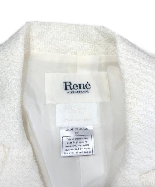 Rene（ルネ）Rene (ルネ) ツイードセットアップワンピース ホワイト サイズ:SIZE 38の古着・服飾アイテム