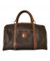 中古・古着 CELINE (セリーヌ) マカダム柄 ボストン バッグ ブラウン：22000円
