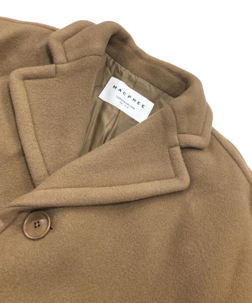 MACPHEE（マカフィー）MACPHEE (マカフィー) パイルメルトン オーバーサイズドコート ブラウン サイズ:34の古着・服飾アイテム