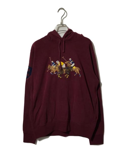 POLO RALPH LAUREN（ポロ・ラルフローレン）POLO RALPH LAUREN (ポロ・ラルフローレン) トリプルポニー刺繍パーカー パープル サイズ:Mの古着・服飾アイテム