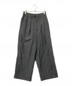 MARKAWAREマーカウェア）の古着「PLEATED WIDE TROUSERS/スラックス」｜グレー
