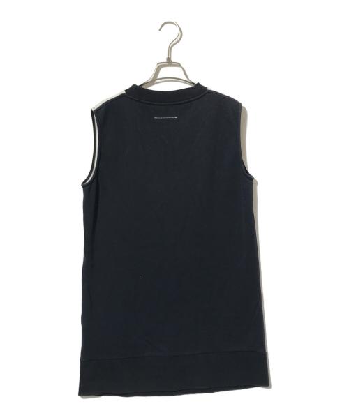 MM6 Maison Margiela（エムエムシックスメゾンマルジェラ）MM6 Maison Margiela (エムエムシックスメゾンマルジェラ) プリントノースリーブカットソー ホワイト×ブラック サイズ:Sの古着・服飾アイテム