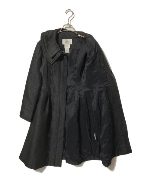 Rene（ルネ）Rene (ルネ) tissue 丸襟キルティングコート ブラック サイズ:36の古着・服飾アイテム