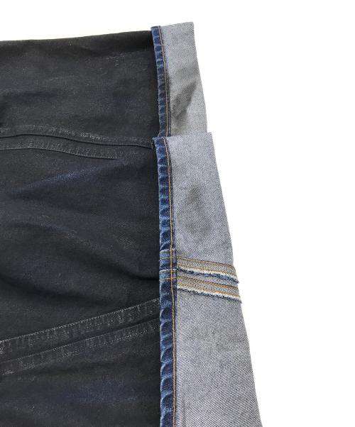 NVRFRGT（ネヴァーフォーゲット）NVRFRGT (ネヴァーフォーゲット) COATING 3D TWISTED WIDE LEG JEANS インディゴ サイズ:2の古着・服飾アイテム