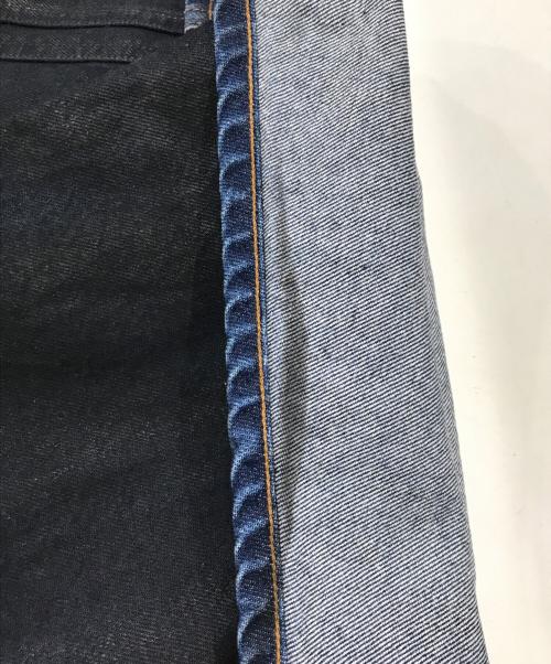 NVRFRGT（ネヴァーフォーゲット）NVRFRGT (ネヴァーフォーゲット) COATING 3D TWISTED WIDE LEG JEANS インディゴ サイズ:2の古着・服飾アイテム