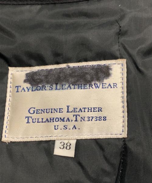 taylor's leatherwear（テイラーズレザーウェア）TAYLOR'S LEATHERWEAR (テイラーズレザーウェア) レザージャケット ブラック サイズ:38の古着・服飾アイテム