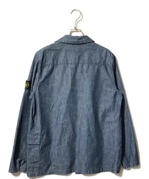 STONE ISLAND（ストーンアイランド）STONE ISLAND (ストーンアイランド) CHAMBRAY CANVAS デニムジャケット インディゴ サイズ:Mの古着・服飾アイテム