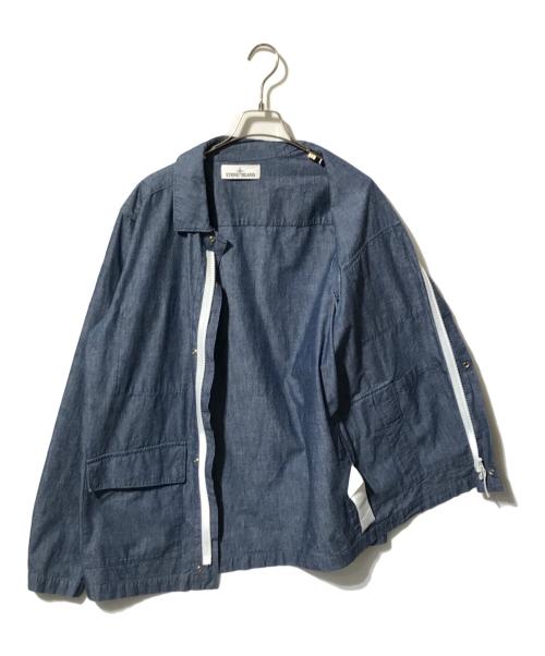 STONE ISLAND（ストーンアイランド）STONE ISLAND (ストーンアイランド) CHAMBRAY CANVAS デニムジャケット インディゴ サイズ:Mの古着・服飾アイテム