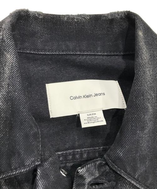 Calvin Klein（カルバンクライン）Calvin Klein (カルバンクライン) 90S デニムトラッカージャケット ブラック サイズ:Sの古着・服飾アイテム