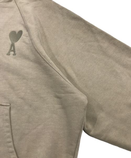 ami（アミ）ami (アミ) ハートロゴハーフジップパーカー ベージュ サイズ:XLの古着・服飾アイテム