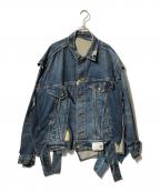 Maison MIHARA YASUHIROメゾン ミハラ ヤスヒロ）の古着「ダメージ加工 変形 デニムジャケット」｜インディゴ