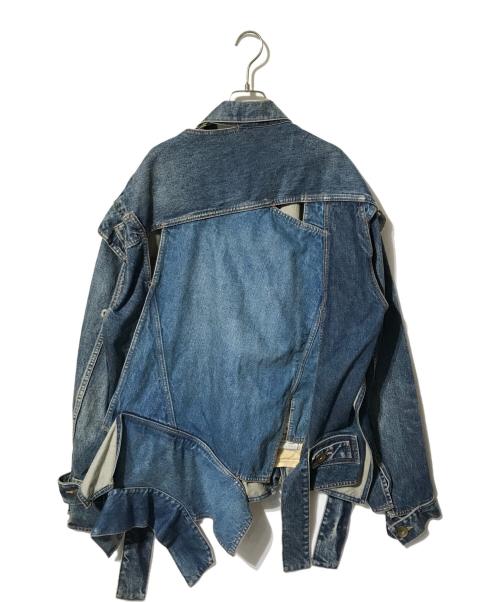 Maison MIHARA YASUHIRO（メゾン ミハラ ヤスヒロ）Maison MIHARA YASUHIRO (メゾン ミハラ ヤスヒロ) ダメージ加工 変形 デニムジャケット インディゴ サイズ:48の古着・服飾アイテム