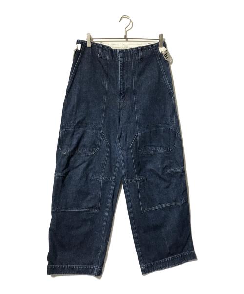 PUBLIC TOKYO（パブリックトウキョウ）PUBLIC TOKYO (パブリックトウキョウ) SHIOTA (シオタ) ダブルニ―ペイントパンツ インディゴ サイズ:2の古着・服飾アイテム