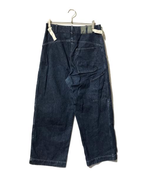 PUBLIC TOKYO（パブリックトウキョウ）PUBLIC TOKYO (パブリックトウキョウ) SHIOTA (シオタ) ダブルニ―ペイントパンツ インディゴ サイズ:2の古着・服飾アイテム