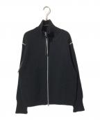 jiedaジエダ）の古着「2WAY ZIP UP KNIT/ニット/ハイネックニット」｜ブラック