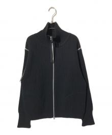 jieda（ジエダ）の古着「2WAY ZIP UP KNIT/ニット/ハイネックニット」｜ブラック