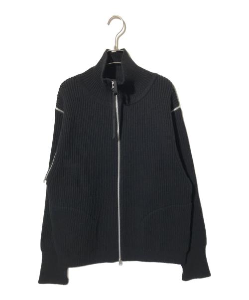 jieda（ジエダ）jieda (ジエダ) 2WAY ZIP UP KNIT/ニット/ハイネックニット ブラック サイズ:２の古着・服飾アイテム