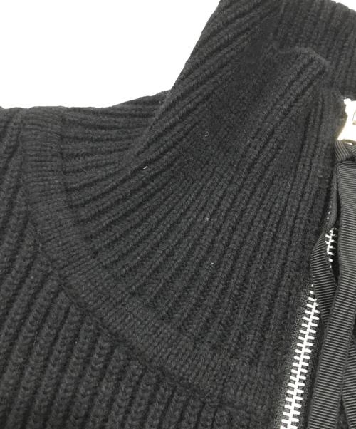 jieda（ジエダ）jieda (ジエダ) 2WAY ZIP UP KNIT/ニット/ハイネックニット ブラック サイズ:２の古着・服飾アイテム