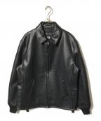 Y-3ワイスリー）の古着「フェイクレザーボンバージャケット/レザージャケット」｜ブラック