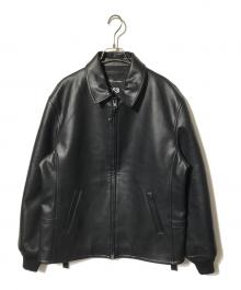 Y-3（ワイスリー）の古着「フェイクレザーボンバージャケット/レザージャケット」｜ブラック