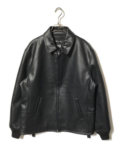 Y-3（ワイスリー）Y-3 (ワイスリー) フェイクレザーボンバージャケット/レザージャケット ブラック サイズ:Ｍの古着・服飾アイテム