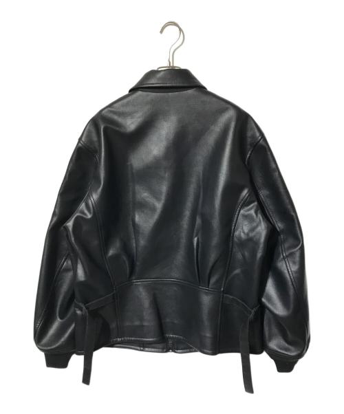 Y-3（ワイスリー）Y-3 (ワイスリー) フェイクレザーボンバージャケット/レザージャケット ブラック サイズ:Ｍの古着・服飾アイテム