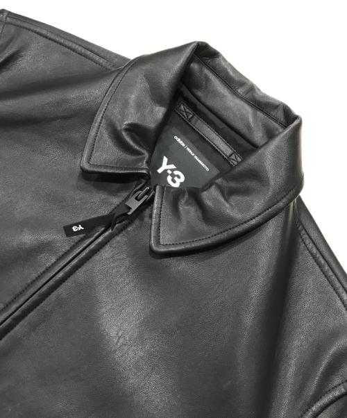 Y-3（ワイスリー）Y-3 (ワイスリー) フェイクレザーボンバージャケット/レザージャケット ブラック サイズ:Ｍの古着・服飾アイテム