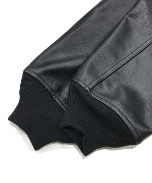 Y-3（ワイスリー）Y-3 (ワイスリー) フェイクレザーボンバージャケット/レザージャケット ブラック サイズ:Ｍの古着・服飾アイテム