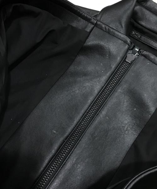 Y-3（ワイスリー）Y-3 (ワイスリー) フェイクレザーボンバージャケット/レザージャケット ブラック サイズ:Ｍの古着・服飾アイテム