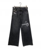 DIESELディーゼル）の古着「RELAXED D-RISE/デニム/ジーンズ\ダメージジーンズ」｜ブラック