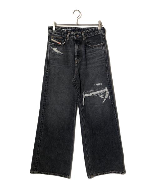 DIESEL（ディーゼル）DIESEL (ディーゼル) RELAXED D-RISE/デニム/ジーンズ\ダメージジーンズ ブラック サイズ:28/30の古着・服飾アイテム