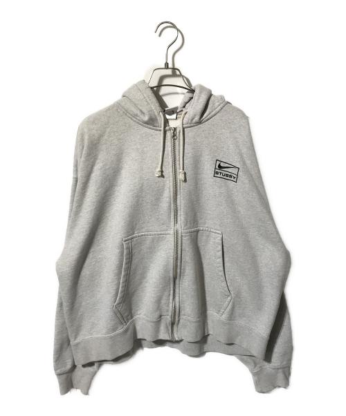 NIKE（ナイキ）NIKE (ナイキ) stussy (ステューシー) ジップパーカー グレー サイズ:XLの古着・服飾アイテム