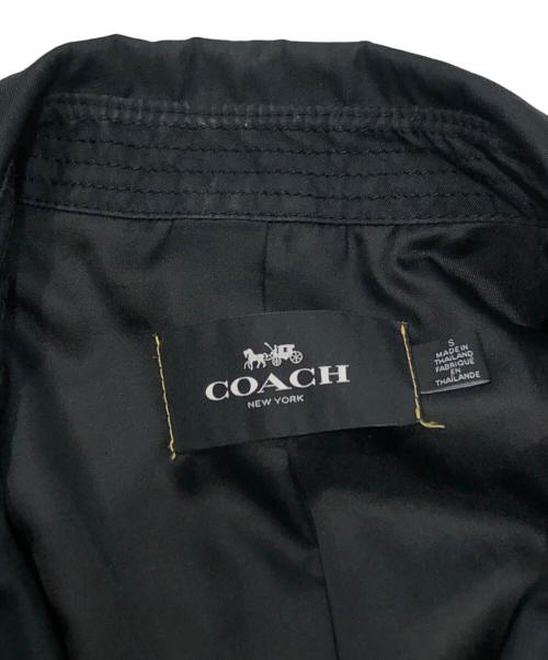 COACH（コーチ）COACH (コーチ) ダブルトレンチコート ブラック サイズ:Sの古着・服飾アイテム