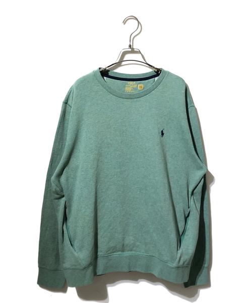 POLO RALPH LAUREN（ポロ・ラルフローレン）POLO RALPH LAUREN (ポロ・ラルフローレン) クルーネックスウェット グリーン サイズ:XLの古着・服飾アイテム