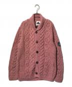 CAMBIO×Himalayan Climber’s Hand-Knitカンビオ×ヒマラヤンクライマーズハンドニット）の古着「手編みショールカーディガン」｜ピンク