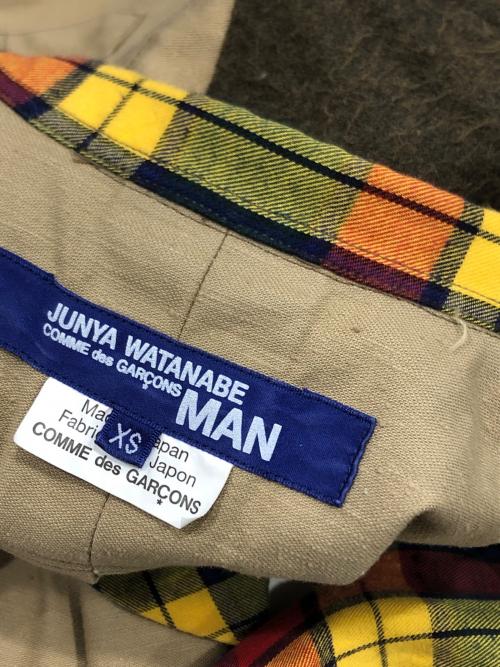 JUNYA WATANABE CdG MAN（ジュンヤ ワタナベ コム デ ギャルソン マン）JUNYA WATANABE CdG MAN (ジュンヤ ワタナベ コム デ ギャルソン マン) 切替チェックシャツ マルチカラー サイズ:XSの古着・服飾アイテム