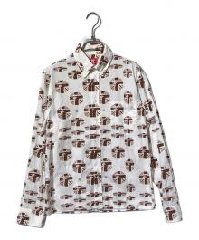A BATHING APE（アベイシングエイプ）の古着「サル柄シャツ」｜ホワイト×ブラウン